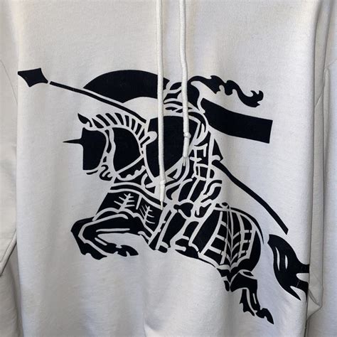 burberry equestrian knight device cotton hooded sweatshirt|Burberry Marks Equestrian Knight Cotton Hoodie.